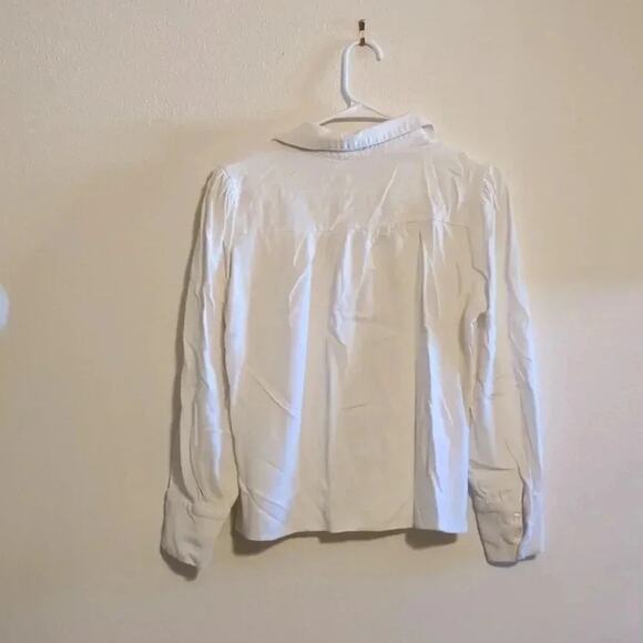 Dazy white button down top‎ size Medium - Picture 5 of 5